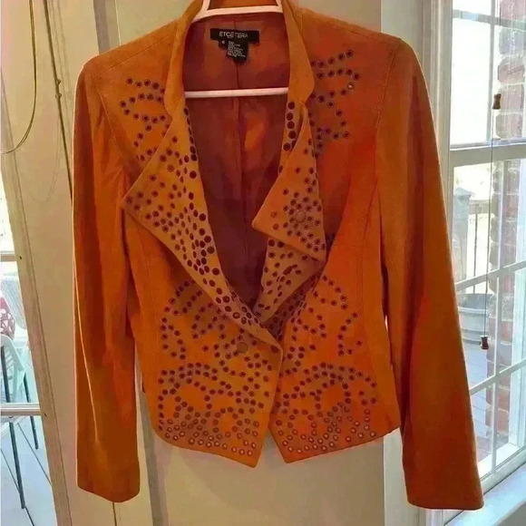 Etcetera Suede Jacket Great Used Condition Womens 6 - Picture 2 of 13
